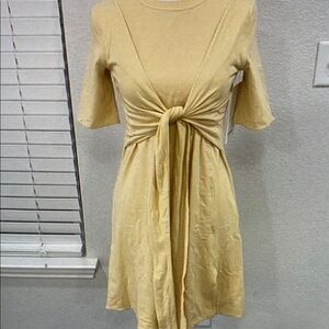 Lululemon Size 2 Cotton Wrap-Front T-Shirt Dress Prosecco